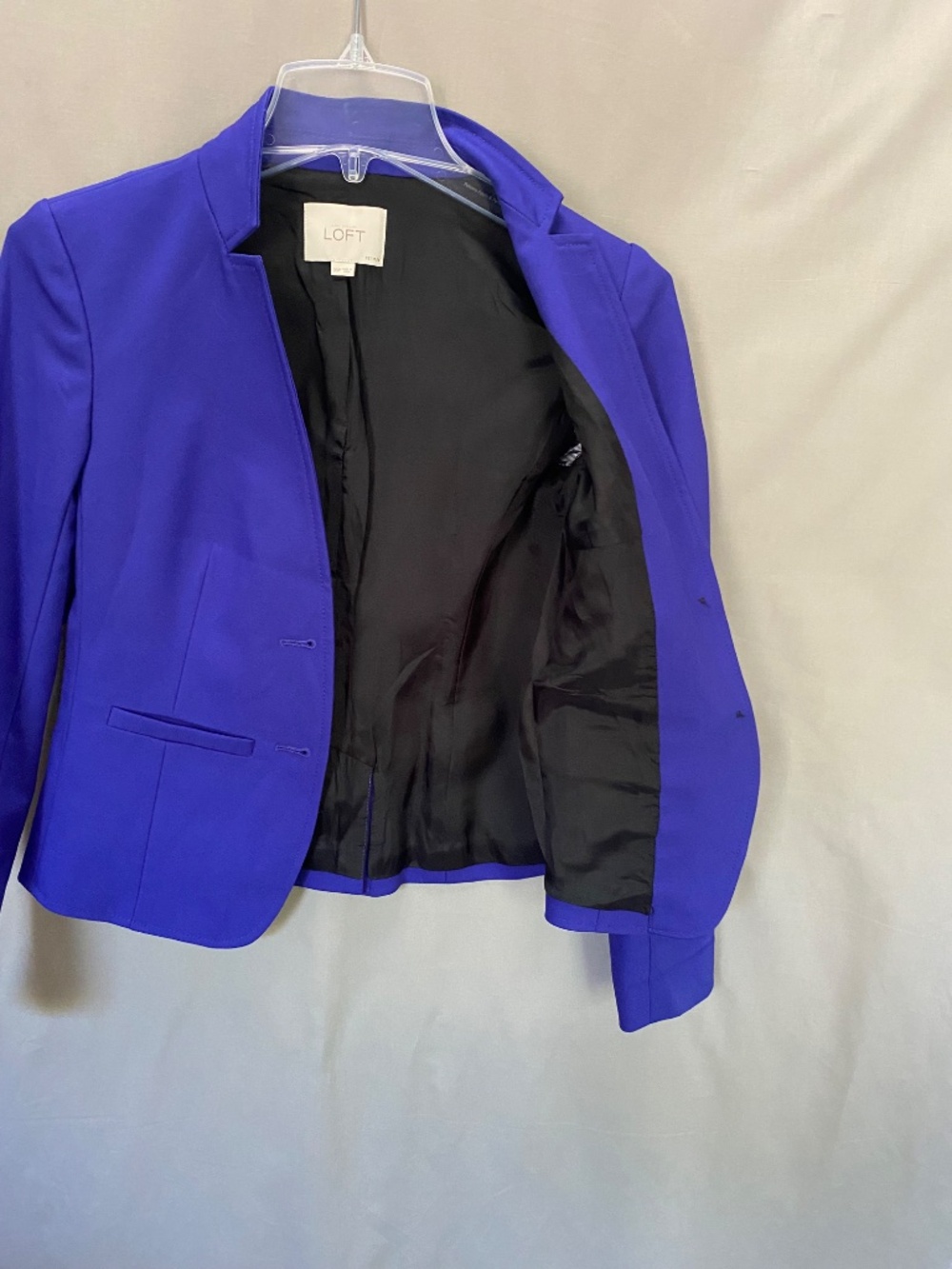 Ann Taylor LOFT Petite Notched Collar Blazer in Royal Purple Size 00P (new) - Picture 5 of 11